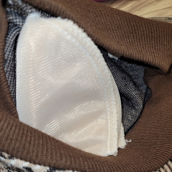 Vintage Unisex Christmas Skeleton Cookie Lover Brown, Tan, White Sweater Size L - Picture 5 of 11